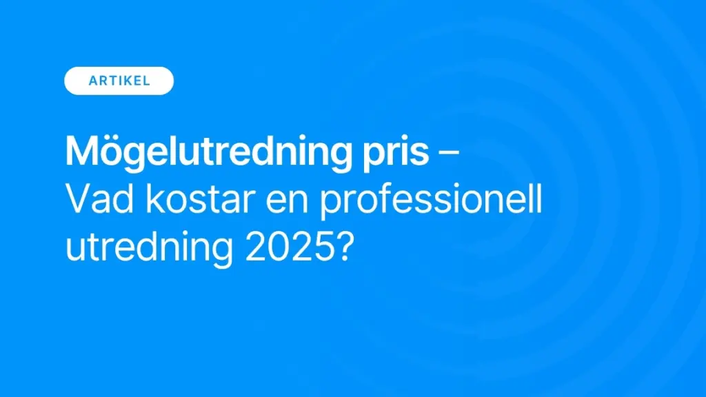 Mogelutredning pris