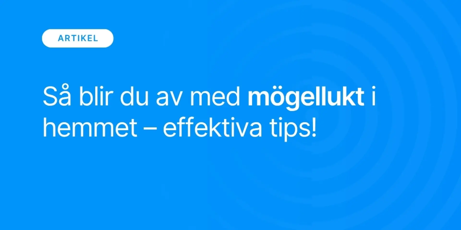 Sa blir du av med mogellukt i hemmet